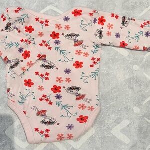 Koala Kids Pink Floral Bodysuit